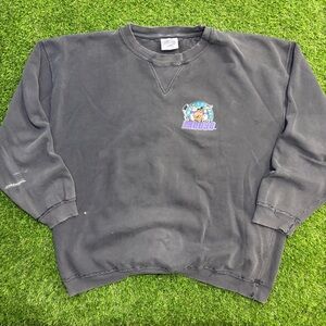 Vintage Manitoba moose chl Black Crewneck Sweatshirt with Small Graphic